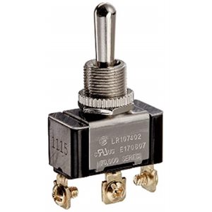 TOGGLE SWITCH (ON) / OFF / (ON) DPDT 15A VIS