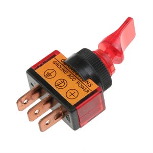 TOGGLE SWITCH LED ROUGE ON / OFF SPST 12V 20A