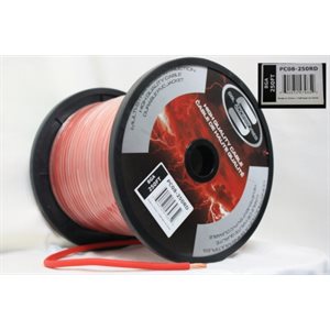 RED POWER CABLE 8 GAUGE 250 PIEDS